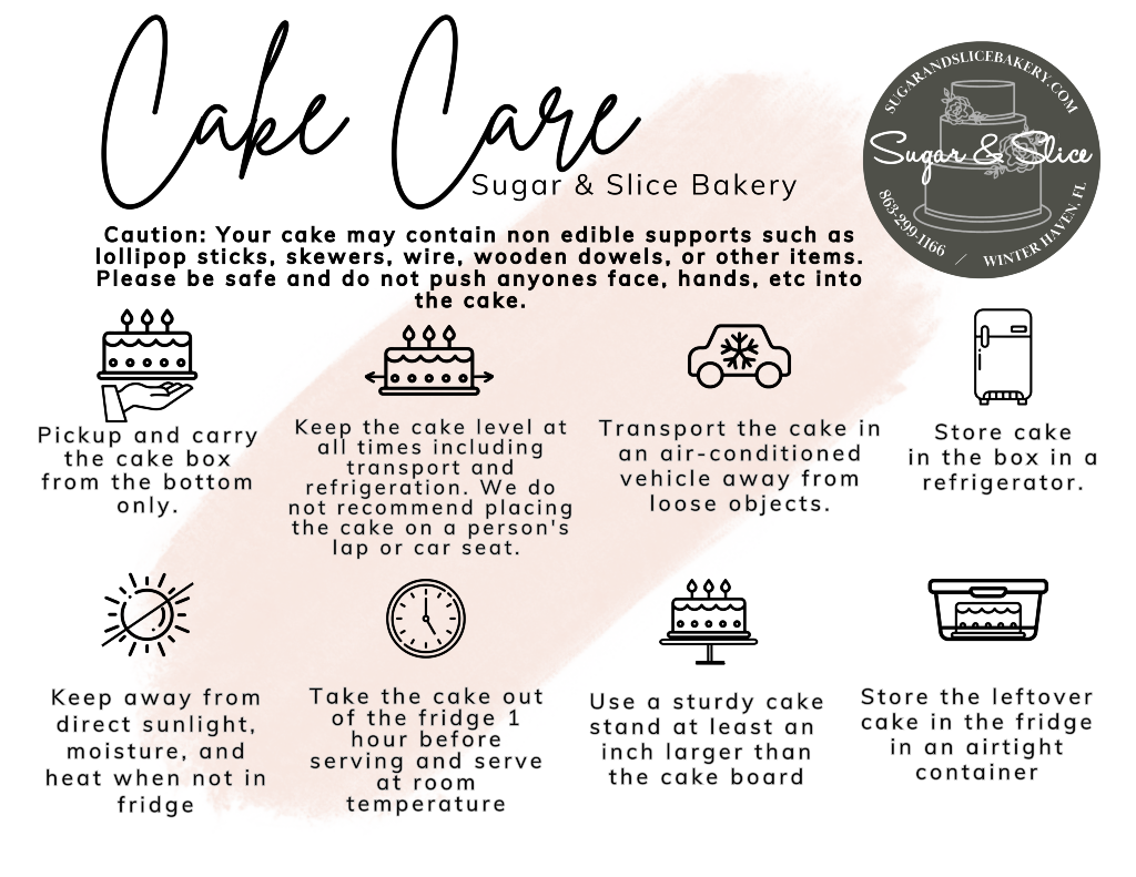 Cake Care by Sugar and Slice Bakery, Winter Haven, FL